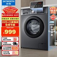 創(chuàng  )維變頻除螨滾筒單洗8公斤洗衣機全自動(dòng)  一級能效 宿舍租房家電 超薄嵌入國家補貼XQG80-B15MC