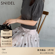 SNIDEL2025秋冬新品甜美高腰花朵印花半身裙百褶短裙SWFS254334 粉米色 S (0)