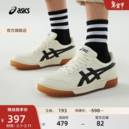 亞瑟士ASICS男鞋女鞋運動(dòng)休閑鞋復古籃球鞋百搭板鞋 COURT MZ 米白色/黑色 39.5