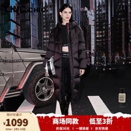 金羽杰90鴨絨明星同款冬季加厚大紅色輕暖面包羽絨服女裝長(cháng)款Y23808192 黑格爾 M 適合130斤以下