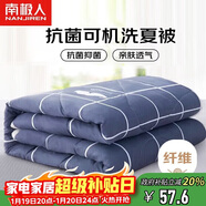 南極人 A類(lèi)抗菌可機洗夏被 單人夏季空調被子被芯夏涼被 150*200cm