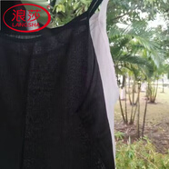 浪莎（LangSha）純棉防透打底裙女旗袍漢服防走光內搭寬松內襯裙白色吊帶裙連衣裙 黑色 中長(cháng)款#093 S 碼【80-100斤】
