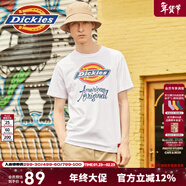 Dickies 純棉短袖T恤男 情侶男女同款 印花休閑百搭上衣7087 白色 S