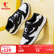 喬丹女鞋板鞋厚底冬季運動(dòng)空軍滑板革面小白鞋潮流休閑運動(dòng)鞋情侶 (熊貓色)黑色/喬丹白-535 39