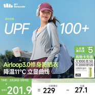 蕉下（beneunder）防曬衣女外套涼感修身短款辣妹防紫外線(xiàn)女AL119烏云灰S