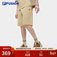 FILA FUSION斐樂(lè )章昊同款情侶針織五分褲男子女子夏季時(shí)尚休閑短 【男】迷迭卡其-LK M