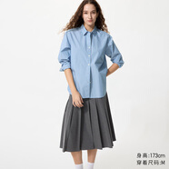 優(yōu)衣庫女裝寬褶中裙/半身裙裙子新款479916 488364 488364/08深灰色 2XL