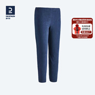 迪卡儂戶(hù)外兒童抓絨褲秋保暖加絨休閑搖粒絨長(cháng)褲QUJR 夜空藍-大童 125
