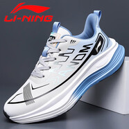 LI-NING李寧男鞋運動(dòng)鞋2026新款秋季休閑百搭透氣輕便軟底潮流跑步鞋 8822藍色 皮面 43 標準尺碼