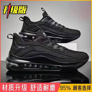 安踏(ANTA)男鞋夏季透氣全掌氣墊運動(dòng)鞋男款增高厚底跑步 黑色【升級版】 41