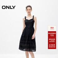 ONLY夏季甜美時(shí)尚蝴蝶結吊帶蛋糕裙連衣裙女|124207053 H1Z 黑色 XS (155) 76A