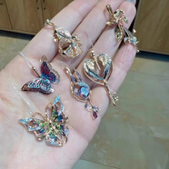 恒久葉海外購俄羅斯紫金定制綠簽耳飾戒指手鐲