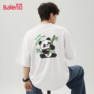 班尼路（Baleno）短袖t恤男夏季青少年潮流百搭寬松透氣半袖男士純棉上衣五分袖