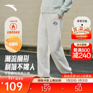 安踏雪鸮衛褲丨休閑束腳褲女冬季新款加絨保暖針織長(cháng)褲學(xué)院運動(dòng)褲