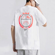 耐克（NIKE）詹姆斯男子純棉寬松T恤2025夏季新款休閑短袖運動(dòng)服男士半袖 白色HJ3413-133純棉 2XL 推薦180-190斤