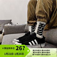 阿迪達斯（adidas）三葉草男休閑鞋女2026年春季情侶舒適低幫NIZZA板鞋運動(dòng)鞋CQ2333 CQ2332/1號黑色/亮白 36.5 225/4