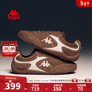 KappaWing賽車(chē)鞋女騏驥紅新年禮物薄底德訓鞋2026春季新款運動(dòng)鞋子女 栗棕色/冬日白 39