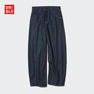 優(yōu)衣庫女裝男裝寬松廓形牛仔褲/彎刀鐮刀褲子479000 482280 482280/69藏青色 21 /150/54A