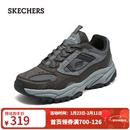 斯凱奇（Skechers）男款炫酷厚底休閑戶(hù)外鞋237740 棕色/BRN 40