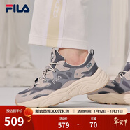 FILA斐樂(lè )女鞋跑步鞋情侶同款老爹鞋FILA MARS火星鞋男鞋休閑運動(dòng)鞋 【女款】煙灰/鴿子灰-FD 36.5