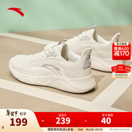安踏（ANTA）凌云丨跑步鞋女減震休閑運動(dòng)鞋 【網(wǎng)面】淺米白/一度灰-3 37.5 (女)