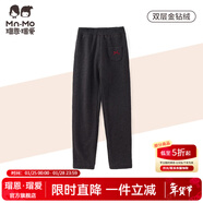 瑁恩·瑁愛(ài)（Mn·Mo）斷碼特價(jià)金鉆絨雙層打底褲秋冬兒童加絨加厚保暖褲火山巖 04#冬日戀歌(深花灰) 100 建議身高90cm左右