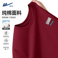 回力短袖男夏季2026新款設計感小眾設計簡(jiǎn)約潮牌情侶裝純棉半袖t恤衫 酒紅(星之夢(mèng)胸標) L /175(建議120斤-140斤左右)