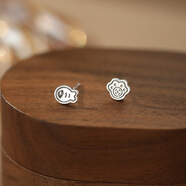 MP施華洛世奇同款S999足銀貓爪小魚(yú)耳釘女精致甜美可愛(ài)耳飾微鑲 貓爪小魚(yú)耳釘---白金色 足銀