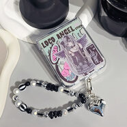 何健弓原創(chuàng  )個(gè)性哥特風(fēng)二次元女孩三星zflip7/6小折疊moto50U滴膠手機殼oppoN3華為PuraX小眾vivox榮耀Vmi 暗黑天使+尾掛黑白愛(ài)心手鏈 三星Galaxy Z Flip7