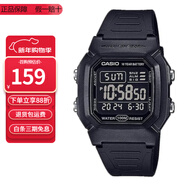 卡西歐（CASIO）小方塊系列防水戶(hù)外運動(dòng)電子學(xué)生表男士手表情人節禮物送男友 W-800H-1B