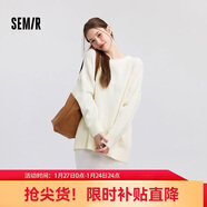 森馬（Semir）毛衣女冬季oversize小狗提花圓領(lǐng)軟糯毛衫慵懶風(fēng)上衣101724107028