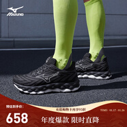 美津濃（MIZUNO）25年新款 運動(dòng)鞋男女跑步鞋透氣緩震回彈慢跑鞋WAVE SKY 8