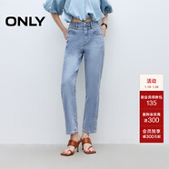 ONLY2025秋季新款通勤氣質(zhì)高腰直筒褲九分褲牛仔褲女|125149028 J33 350水洗牛仔藍 M M標準褲長(cháng)