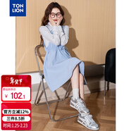 唐獅2025夏女綁帶收腰背帶連衣裙