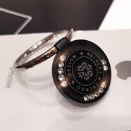 奇立彩手機指環(huán)扣支架女款手指扣環(huán)創(chuàng  )意可以流動(dòng)水鉆殼拉環(huán)貼片金 【氣質(zhì)黑】流動(dòng)鉆石指環(huán)支架