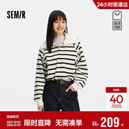 森馬（Semir）商場(chǎng)同款|衛衣女冬季磨毛背心插肩袖上衣2025兩件套101725116016