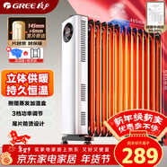格力（GREE）【年度金榜單品】取暖器電熱油汀加熱電暖器立式電暖氣加熱器家用大面積加濕寬片 NDY23-X6022