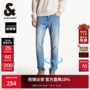 杰克·瓊斯（JACK&JONES）男裝秋冬季牛仔褲男彈力修身褲子男百搭男褲休閑男士牛仔褲四季款 牛仔藍 第一批 34 180 W34/L32