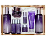 歐蕙（OHUI） 韓國歐惠套盒套裝 補水保濕修護水乳禮盒女士護膚禮盒情人節禮物 逆時(shí)空水乳霜8件套裝