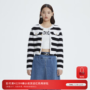 RE'VAN芮范春季新品設計師款復古質(zhì)感條紋毛衣開(kāi)衫RN10106303 橫條紋 S 36