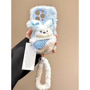 奇立彩可愛(ài)狗狗適用一加11手機殼毛絨全包ace2創(chuàng  )意三星note10秋冬 毛絨軟殼【藍底加背包狗+掛繩】毛絨包鏡頭 三星Galaxy Note20