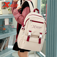 特步雙肩包大容量休閑百搭背包女生輕便旅行包通勤電腦包大學(xué)生書(shū)包