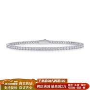 星執S925銀鍍金莫桑石網(wǎng)球手鏈滿(mǎn)鉆手鐲女新款鉆石手鏈送女友七夕禮物 銀鍍金手鏈-莫桑鉆3.5分每粒 手圍15.5-16.5cm（聯(lián)系客服備注手圍）