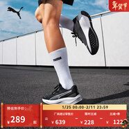 彪馬（PUMA）黑色透氣輕便跑步鞋男女款新款運動(dòng)鞋AVIATOR 376615 黑色-白-01 44.5