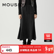moussy 新品暗黑系解構主義魚(yú)尾半身裙衛裙028IAX81-1007 021淺黑色 S