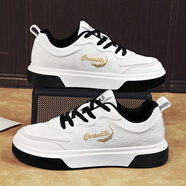 鱷魚(yú)恤（CROCODILE）新款男潮流百搭簡(jiǎn)約時(shí)尚休閑板鞋EY1205 黑色 42