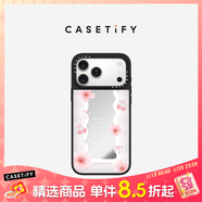 CASETIFY 鏡面標語(yǔ)系列 櫻花浪潮 適用iPhone17/16/15 Plus/Pro/Max鏡面磁吸手機殼 鏡面黑框Magsafe iPhone 15 Pro