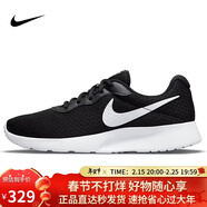 耐克NIKE女休閑鞋透氣緩震TANJUN運動(dòng)鞋DJ6257-004黑白37.5