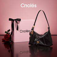 蔻一（Cnoles）斜挎包包女款大容量單肩包牛皮輕奢hobo包高級感女士包