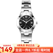 卡西歐（CASIO） 卡西歐(CASIO)女表 鋼帶小表盤(pán)女士石英粉色手表送女友禮物 黑盤(pán)鋼帶LTP-1241D-1A